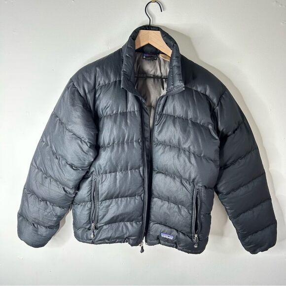 Patagonia Black Jacket puffer Coat Women’s Small Insulated Warm Layer - Picture 1 of 14